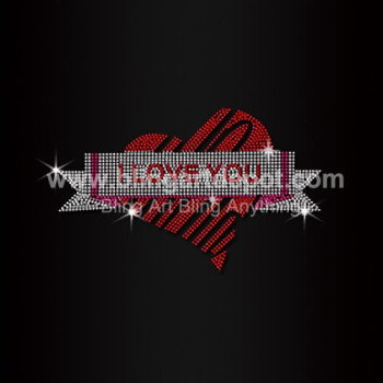 I Love You Rhinestone Heat Transfers I Love You Rhinestone Heat Transfers